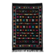 Small black Sabra rug 100x150 cm