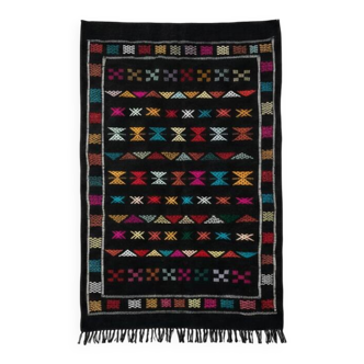 Small black Sabra rug 100x150 cm