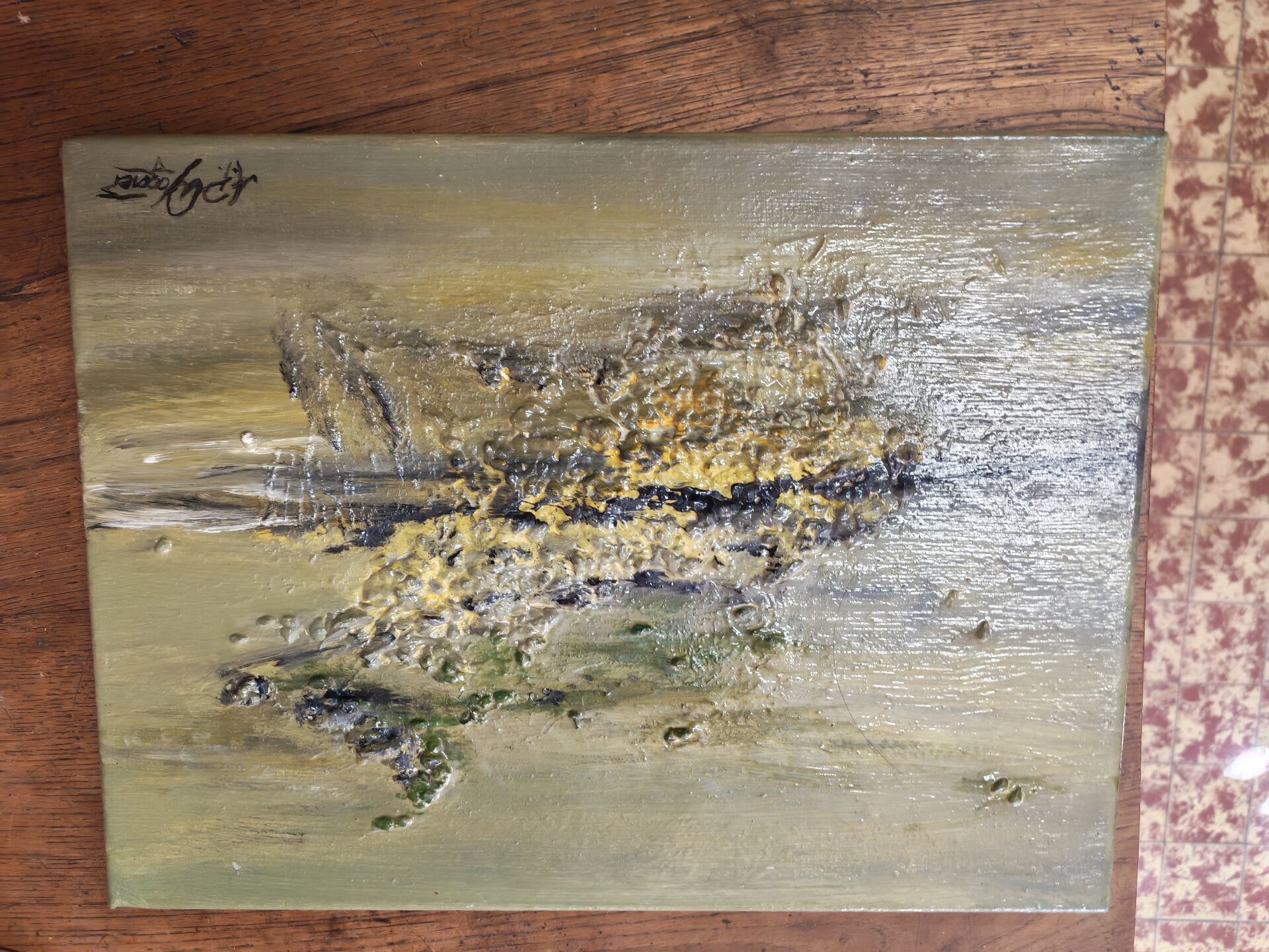 Huile sur toile style abstrait