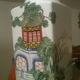 Polychrome enamelled porcelain quadrangular vase. China, 20th century