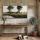 Oil on canvas Marais Poitevin signed POLO (30 x 60 cm)