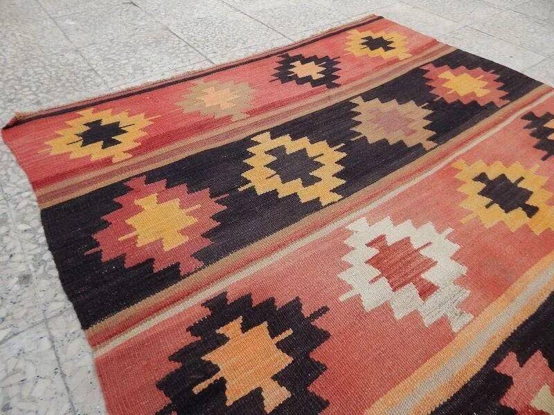 Vintage Turkish hallway rug 128x285 cm