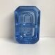Salt shaker in electric blue molded glass