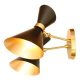 Applique double Peggy Twin de gong, noir
