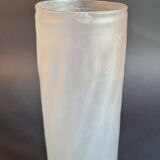 Beautiful Pair of Cylindrical Vases in Art Nouveau Satin Blown Glass