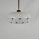 Opaline glass pendant light