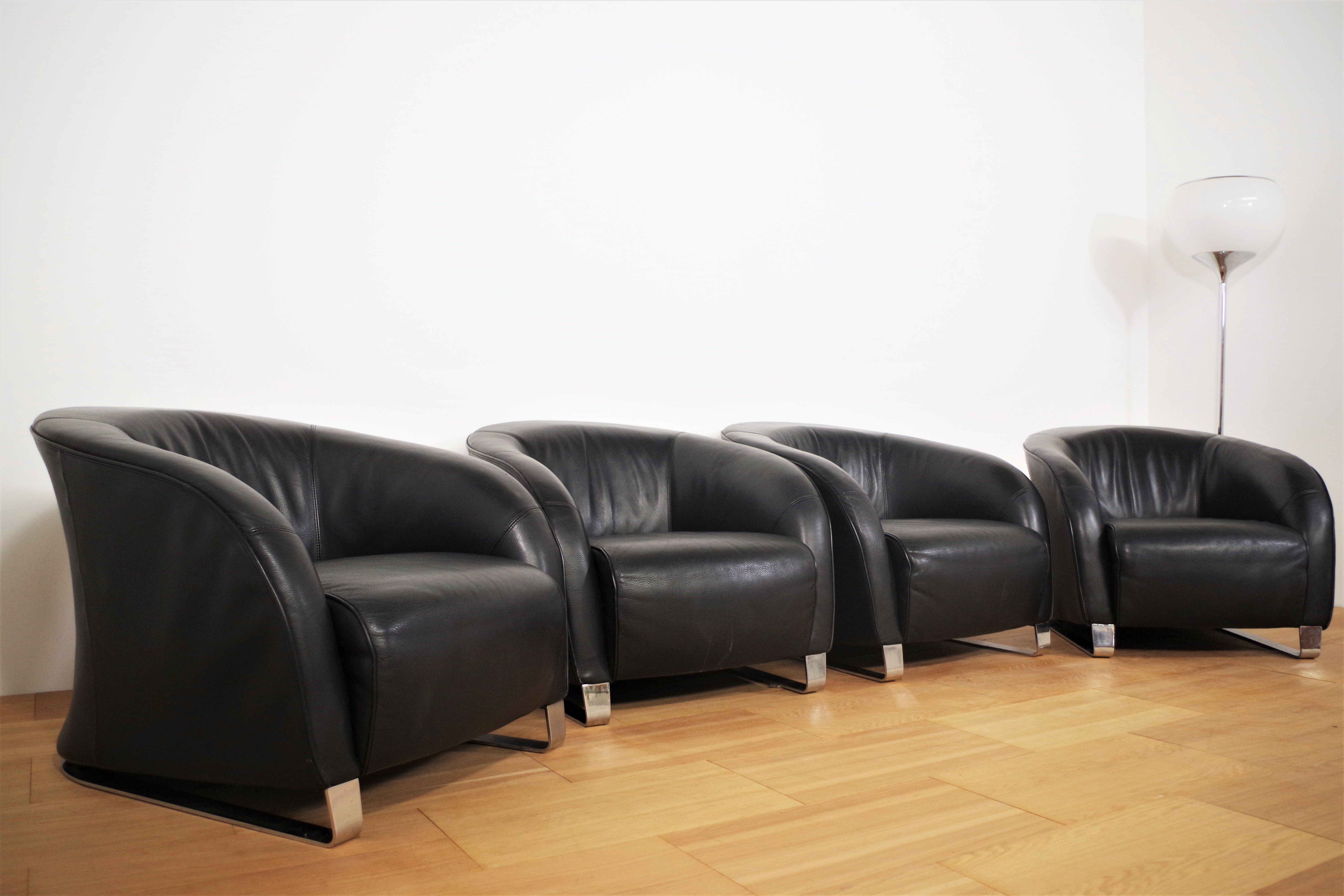 Liz armchairs by Natuzzi, 2000s, set of 4