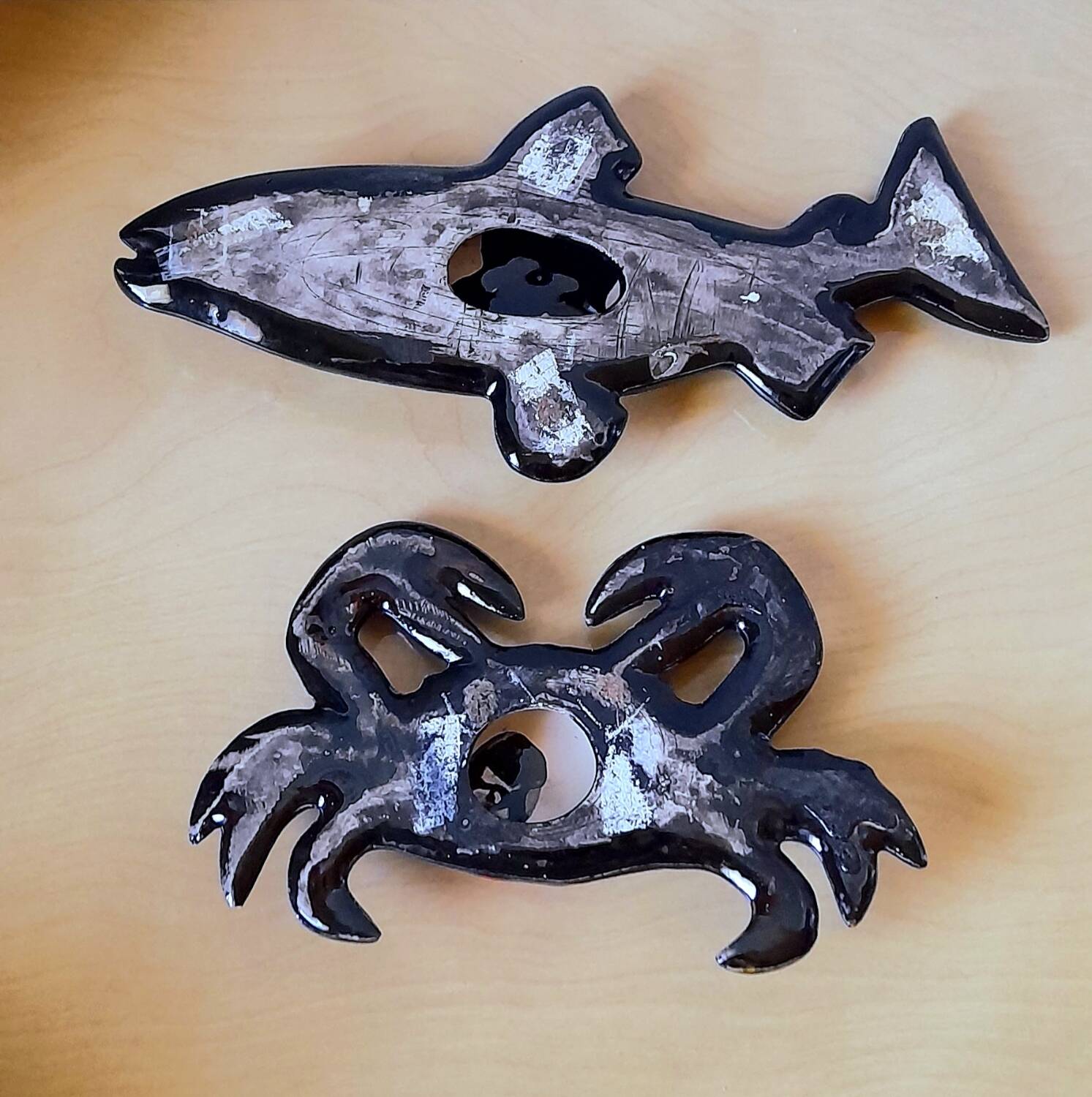 Ceramic fish and crab 1960