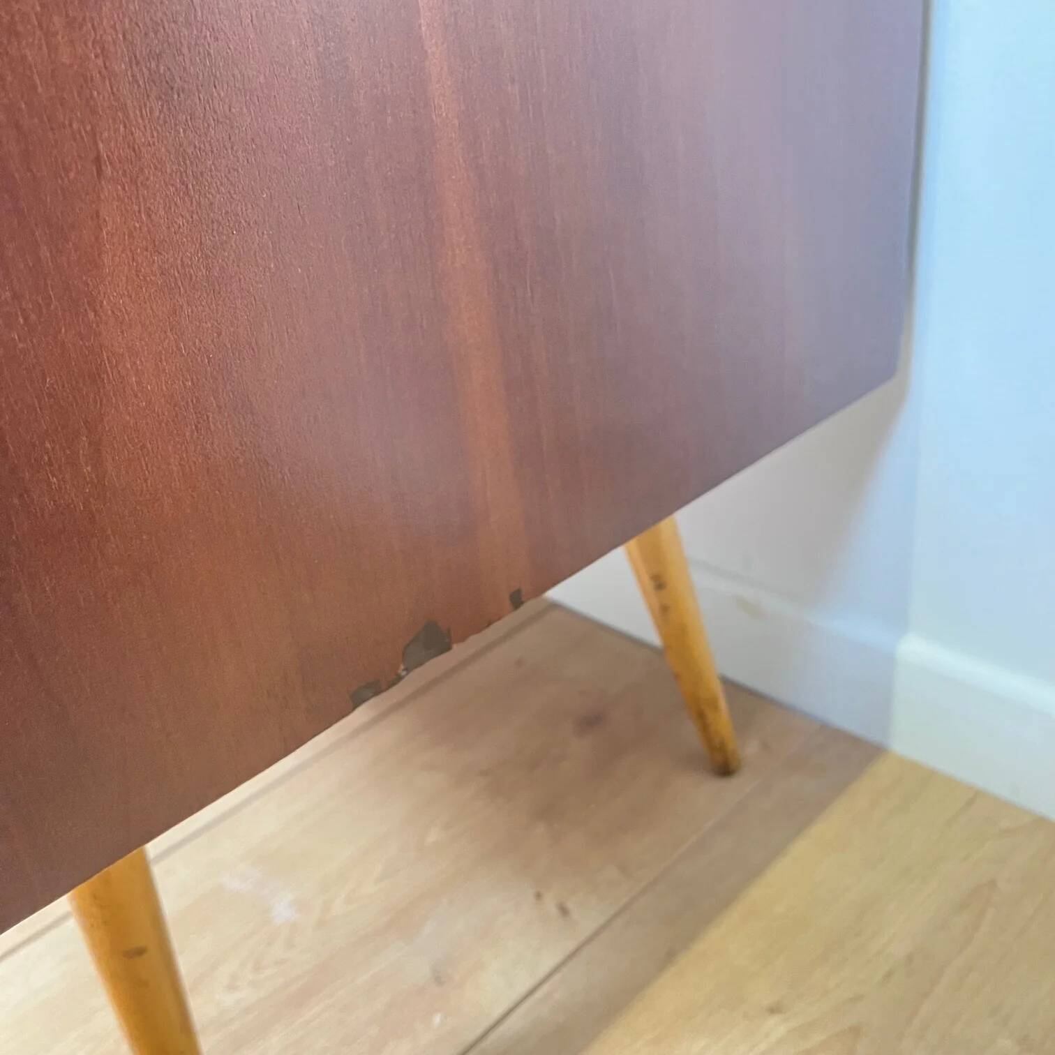 Meuble à chaussure vintage en bois, 1960