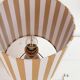 Lampe grès et abat-jour rayé