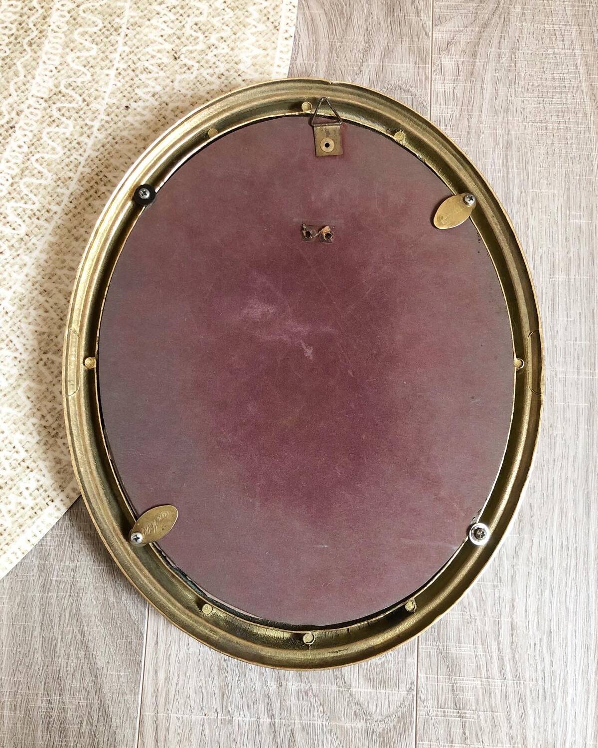 Vintage brass mirror