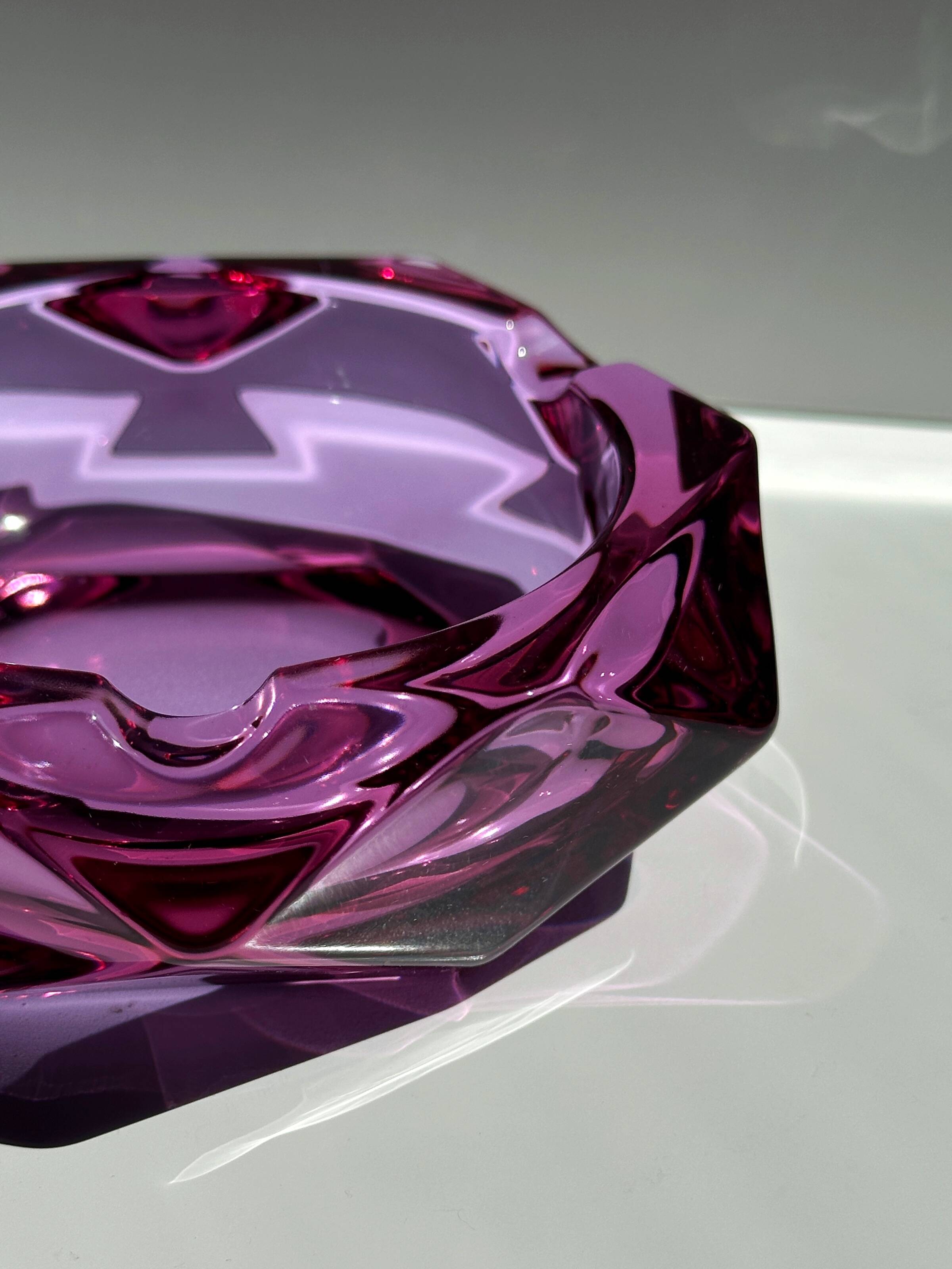 Cendrier Murano Alexandrite des années 1970 / Vide Poche