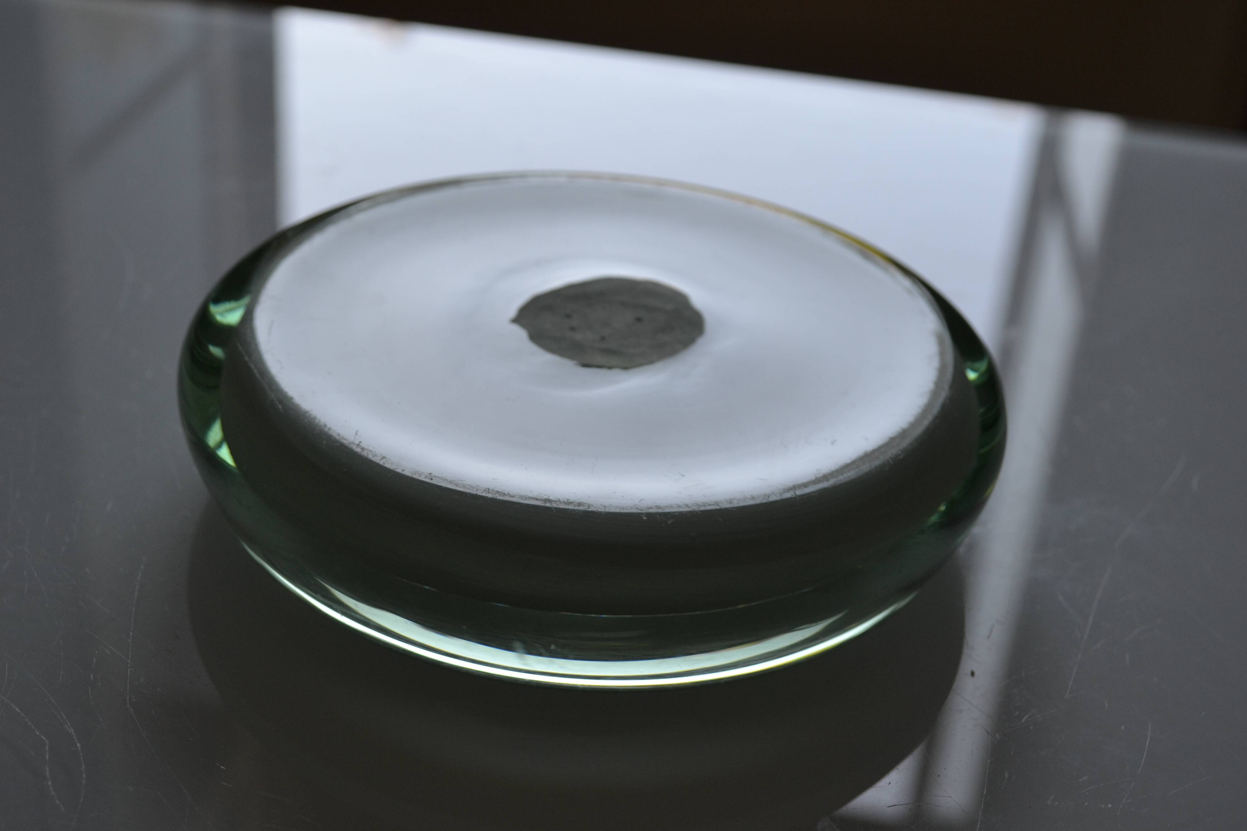 60's pocket tray Murano glass light green Italy