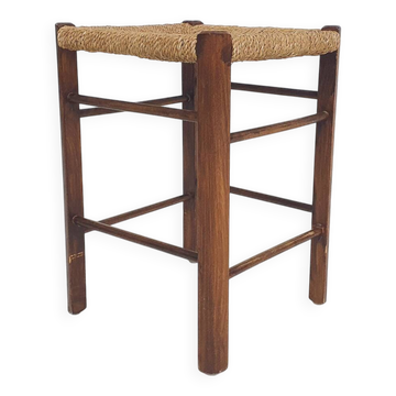 Small rattan bar stool, The Netherlands 1950's
