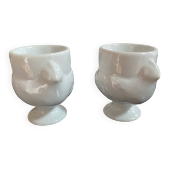 Set of 2 porcelain egg cups "hen"