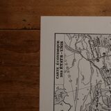 Original lithograph on the United States (administrative + economic map)