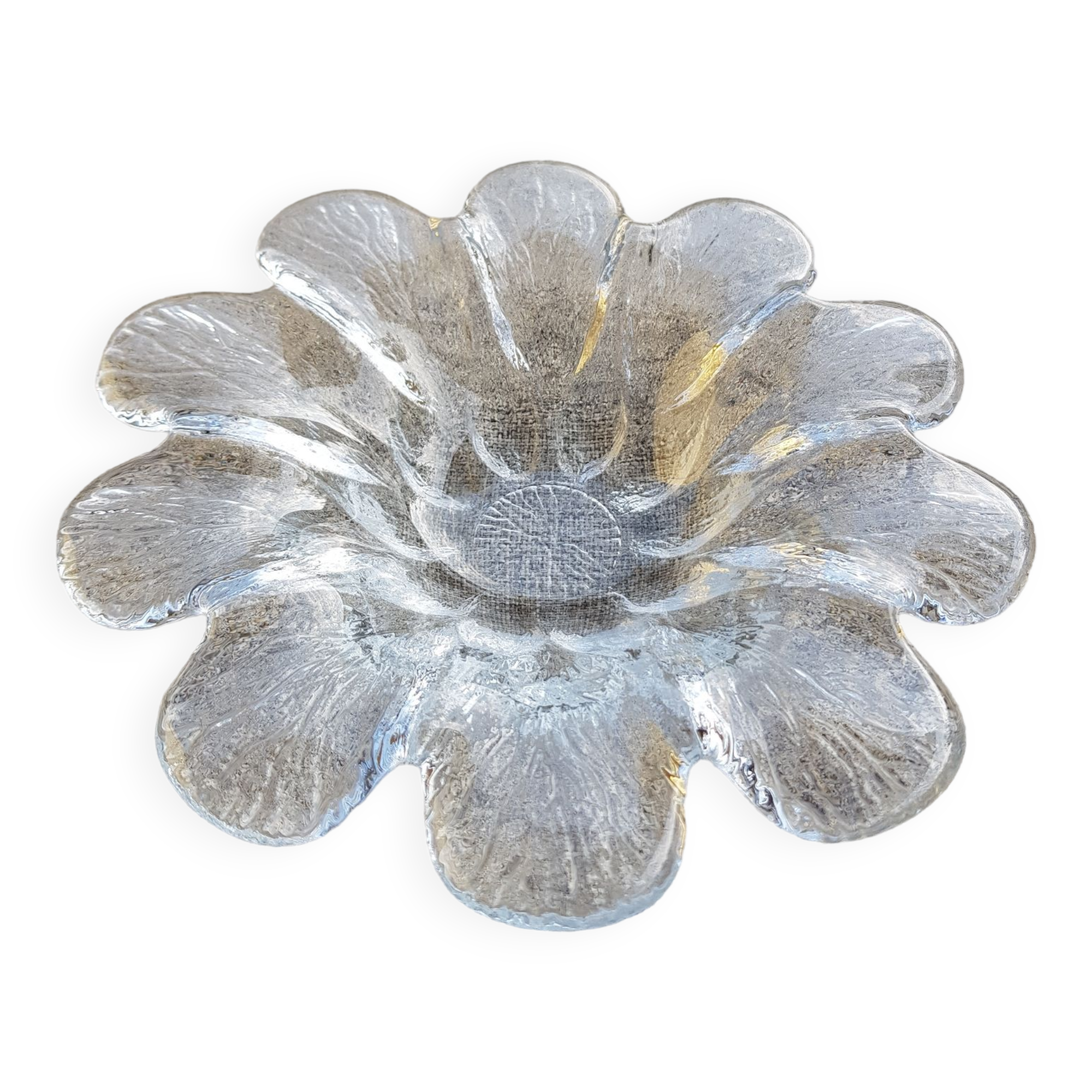 Bougeoir en cristal de pétale de fleur Holmegaard par Sidse Werner Danemark