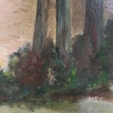 Pink lake painting