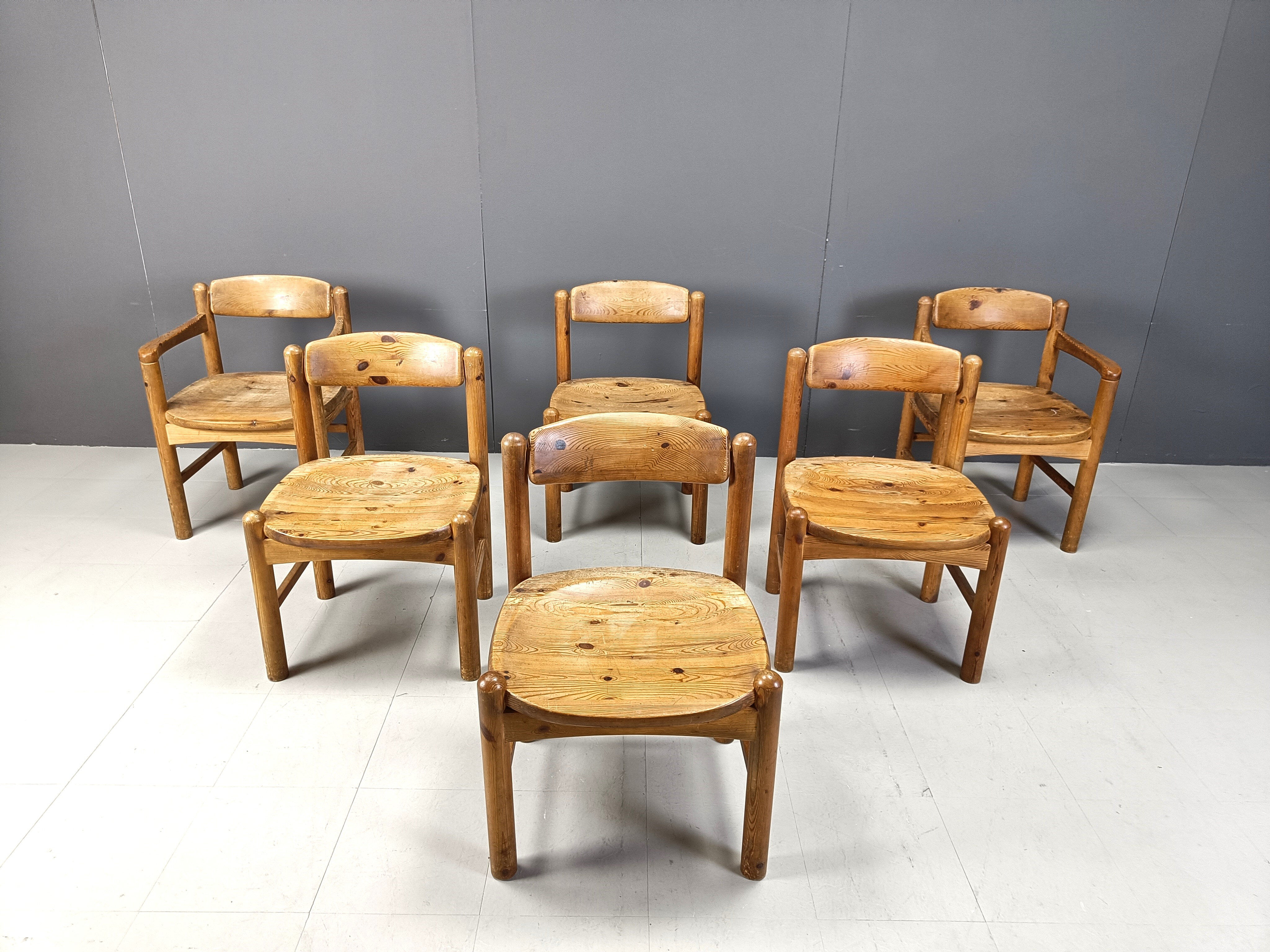 Copy of Rainer Daumiller pine wood dining chairs for Hirthals Savvaerk set of 6