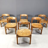 Copy of Rainer Daumiller pine wood dining chairs for Hirthals Savvaerk set of 6
