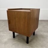 Chevet moderniste années 50, bois et métal, vintage