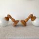 Appliques opaline et bois