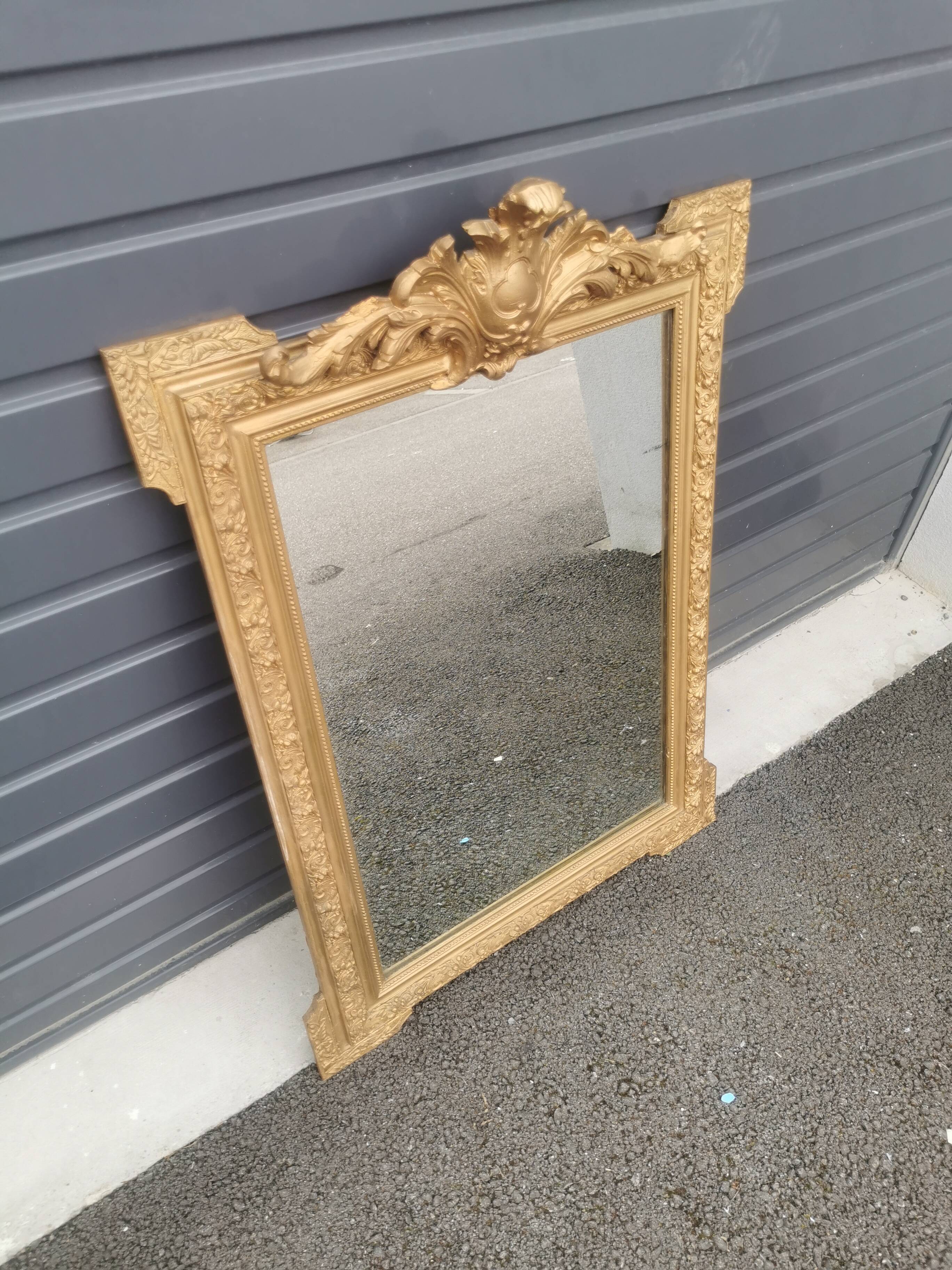 Louis XV style gilded mirror