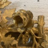 Miroir de style Louis XVI en bois sculpté et doré a la feuille d'or XIX siècle