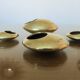 Series of 4 Scandinavian "pebble" ashtrays in bronze 70s