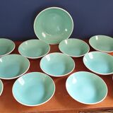 Set of 11 hollow plates and flat Les Salins