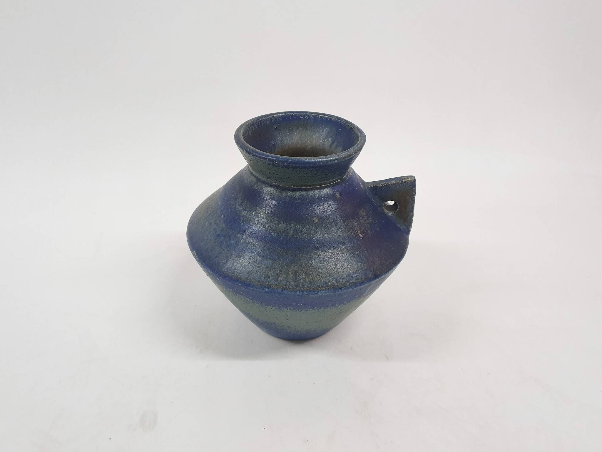 Vintage blue ceramic vase by Ciro , The Netherlands