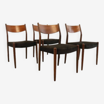 Set van 4 eetkamerstoelen 'Doornspijk' in teak - mid century modern