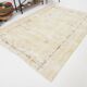 7x9 Shades Of Tan Beige Vintage Rug, 203x281Cm