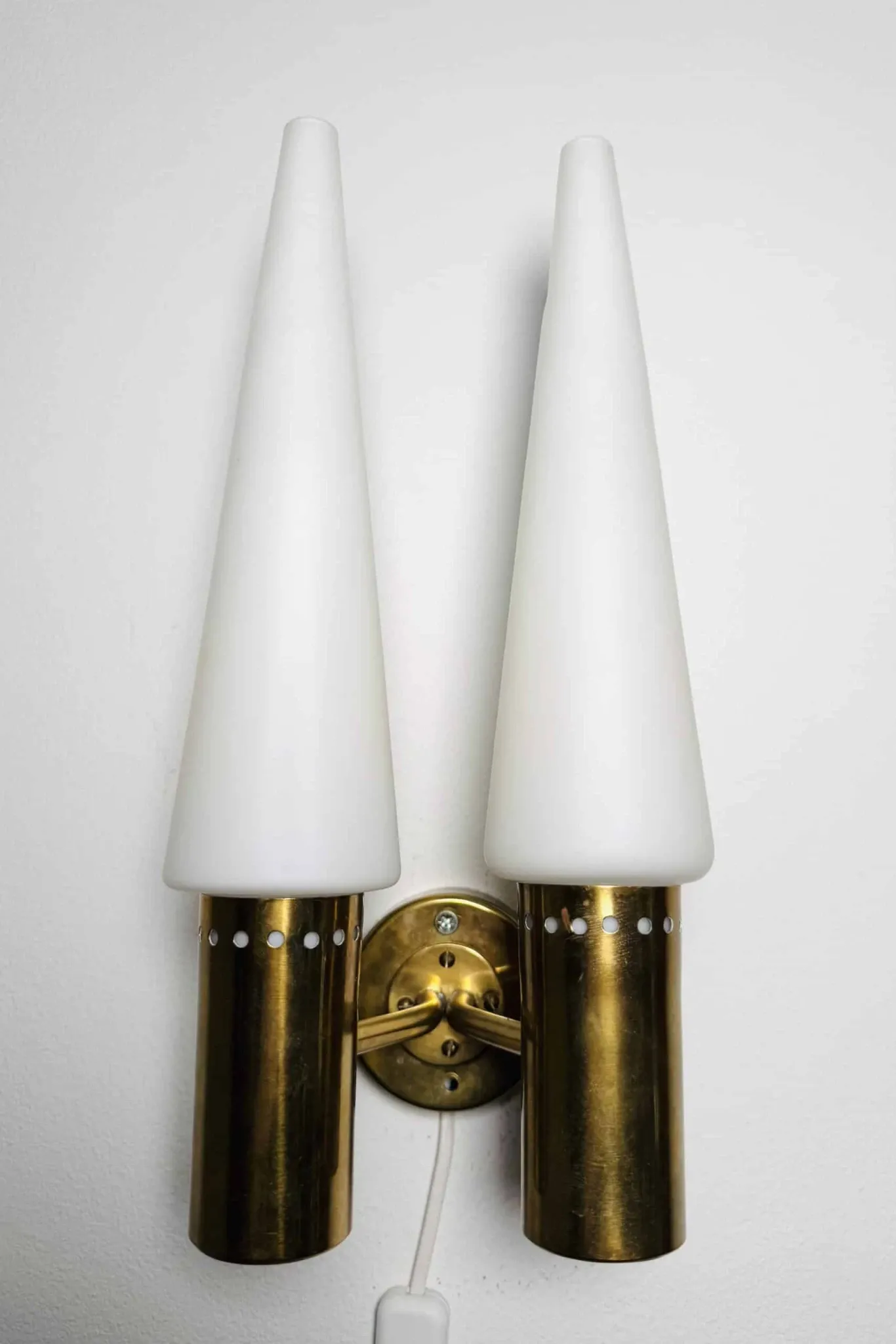 Brass Coloured Double Wall Lamp By Hans-Agne Jakobsson For Markaryd, Sweden, 1960S