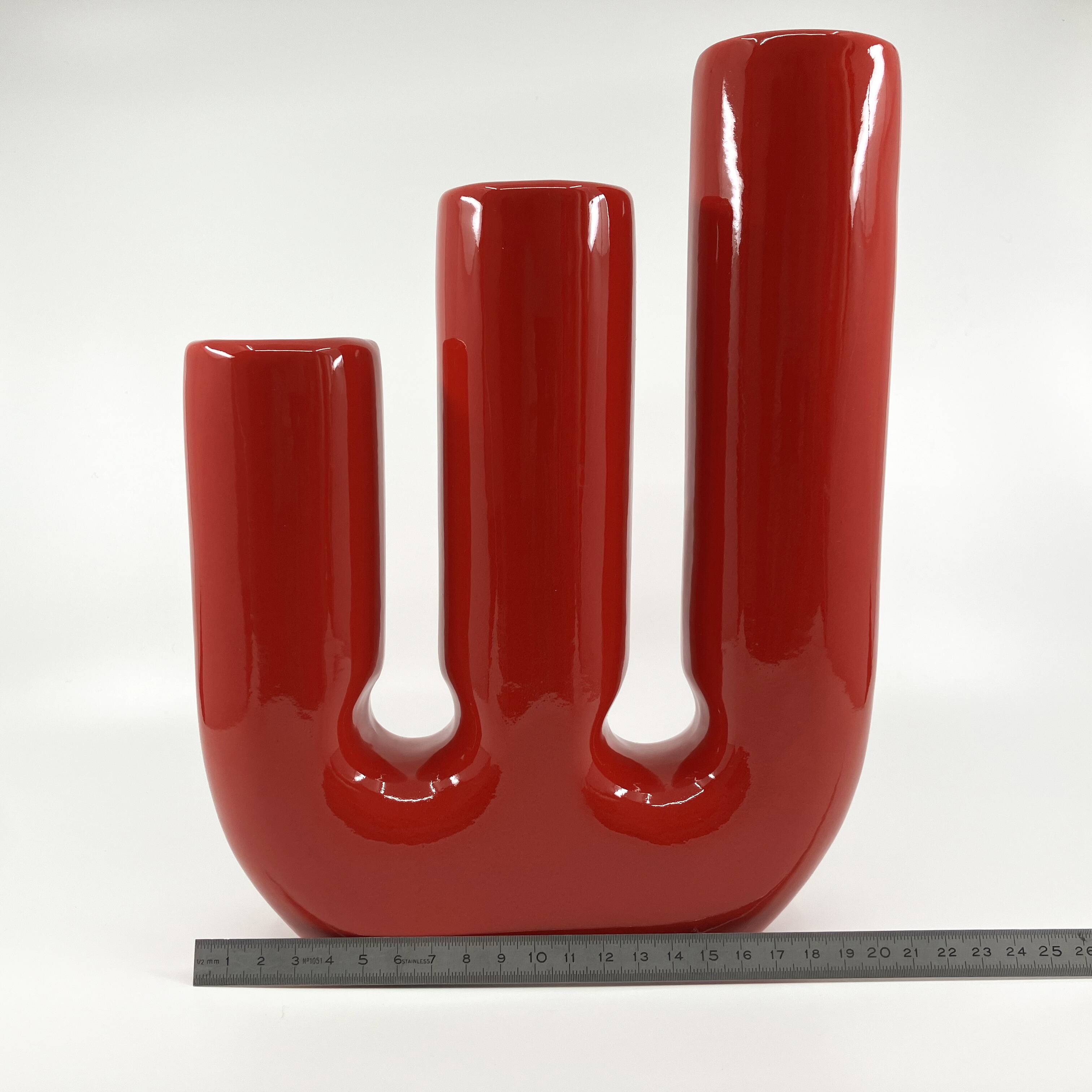 3-necked ceramic vase • space age • Italy • Circa 60/70