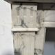 Louis XVI Style White Veined Carrara Marble Fireplace 19th Century