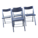 Foldable chairs (x4) solid steel