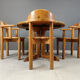 Rainer Daumiller pine wood dining set for Hirtshals Savvaerk - set of 4