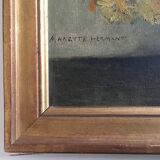 Oil on canvas flowers Flanders 1914