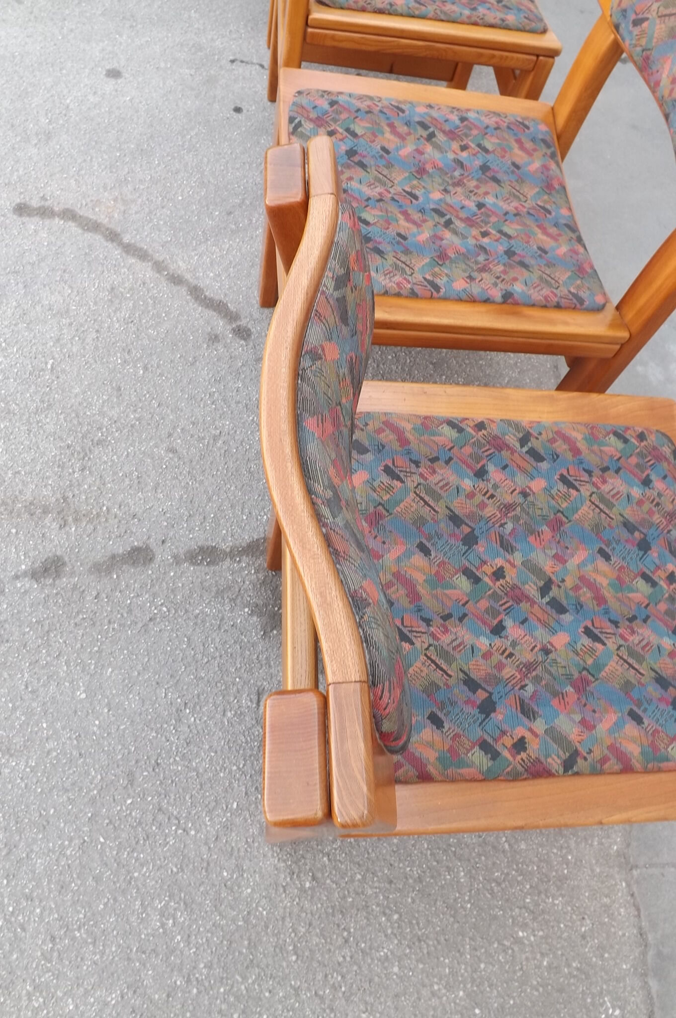 Set de 4 chaises orme Regain vintage 1970