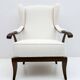 Fauteuil Paolo Buffa style moderne du milieu du siècle, en noyer italien et revêtement bouclé