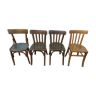 Set of 4 bistro chairs in wood