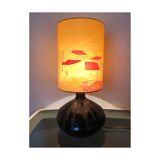 Vintage black ceramic lamp