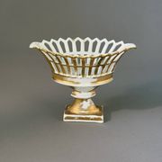 Empire basket in gilded porcelain – France, 19th century