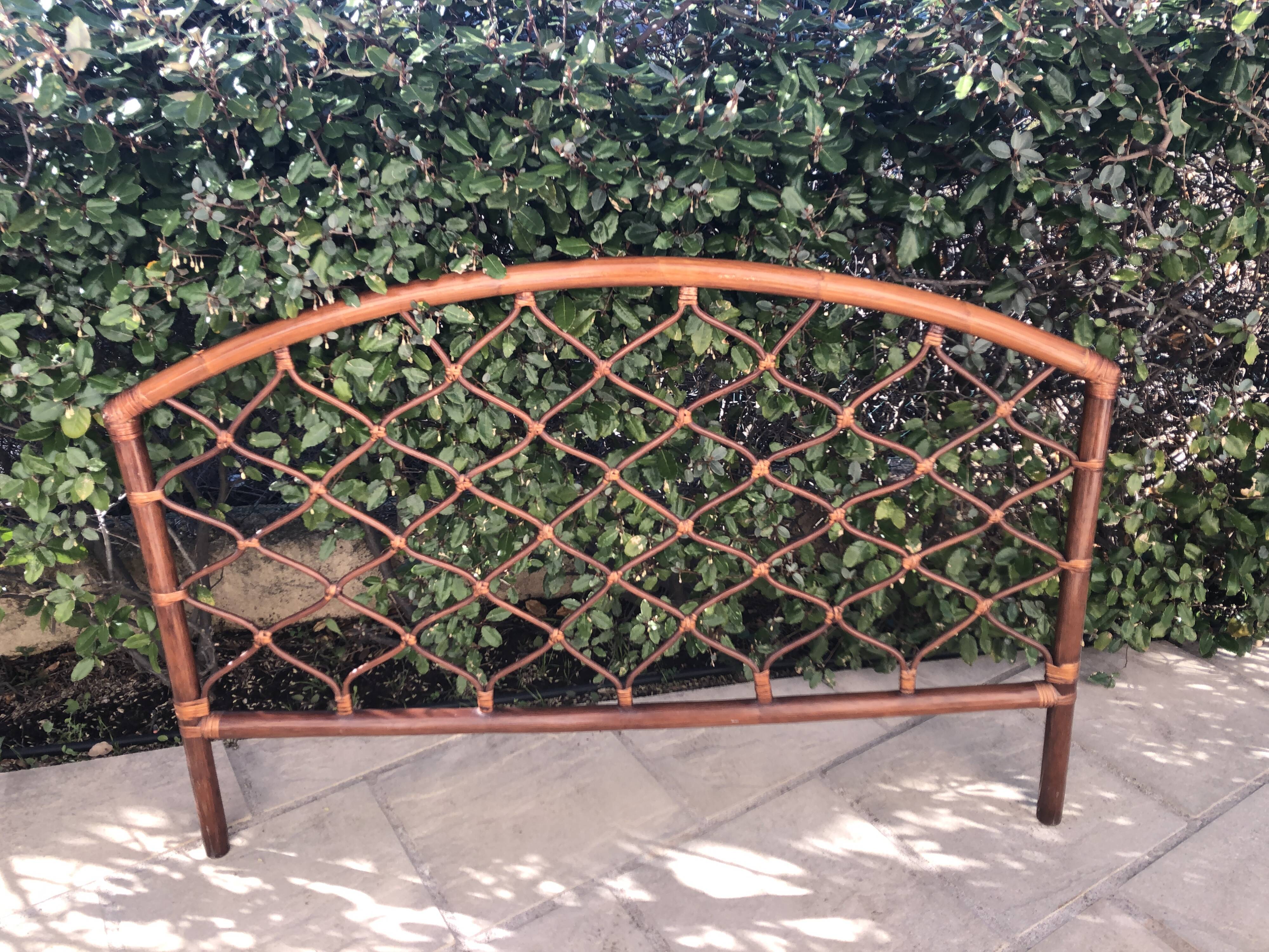 Bamboo and rattan headboard