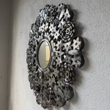 Vintage Mexican metal large mirror