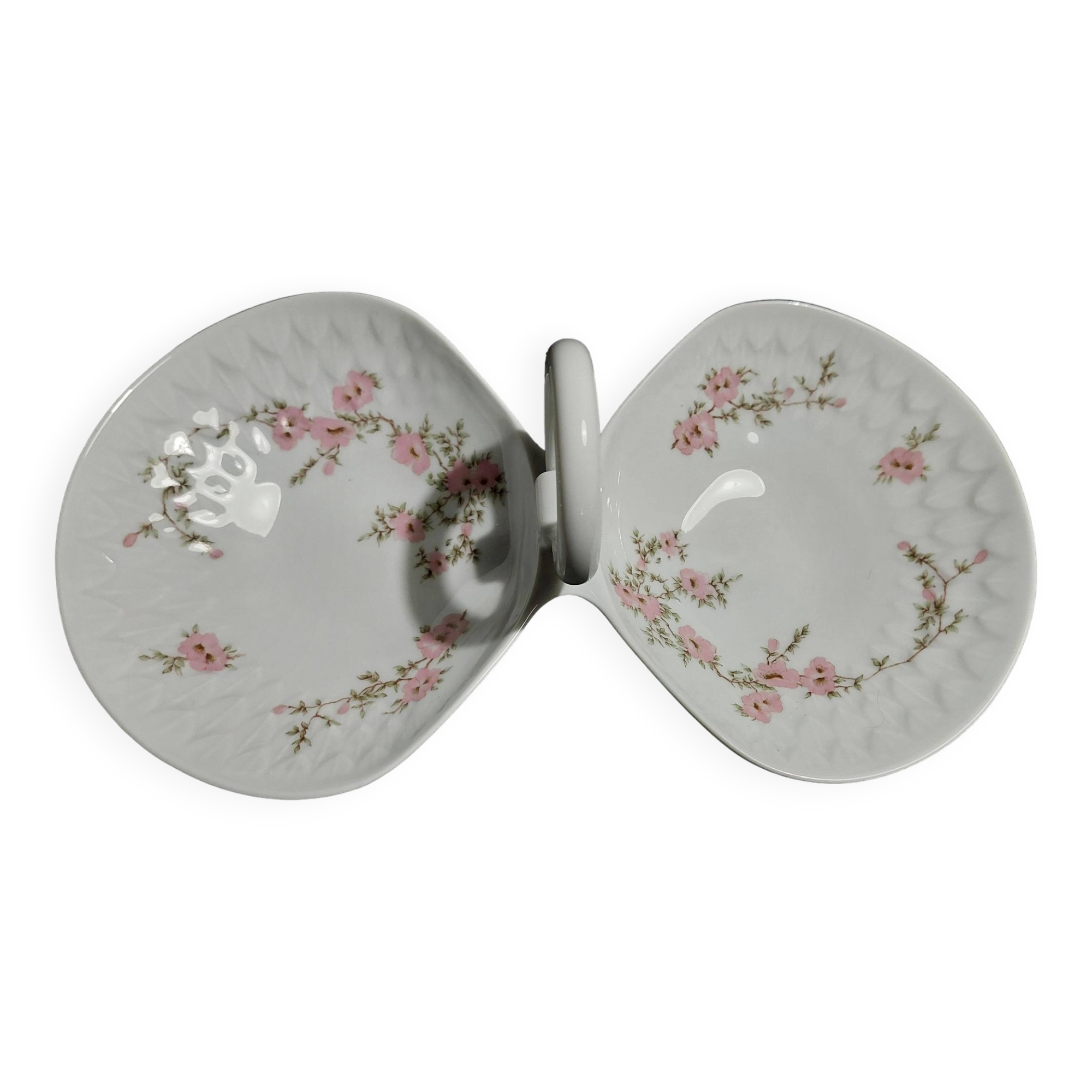 Servant aperitif porcelain dish Bernardaud Limoges decor Amandine