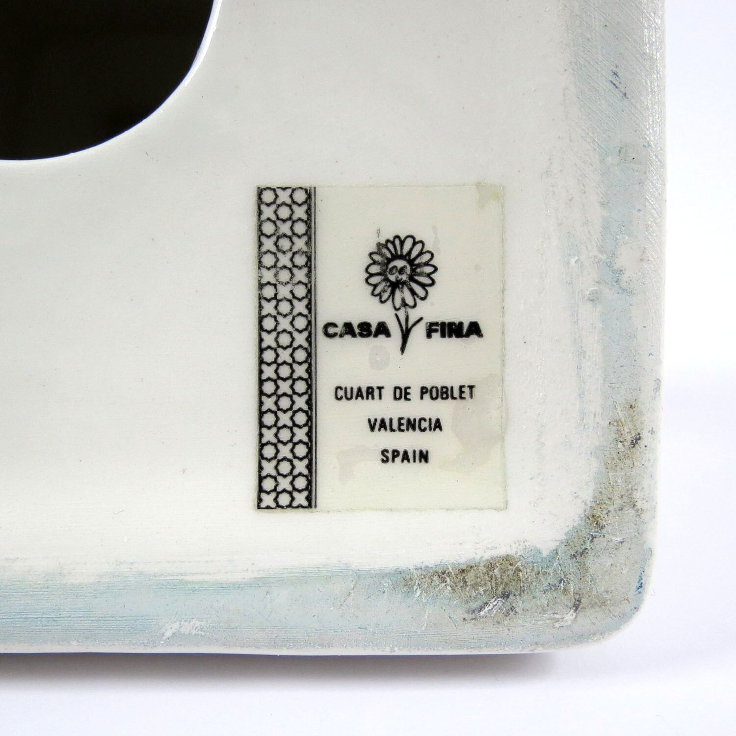 Set of 2 ceramic table lamps from Manises, 1960s