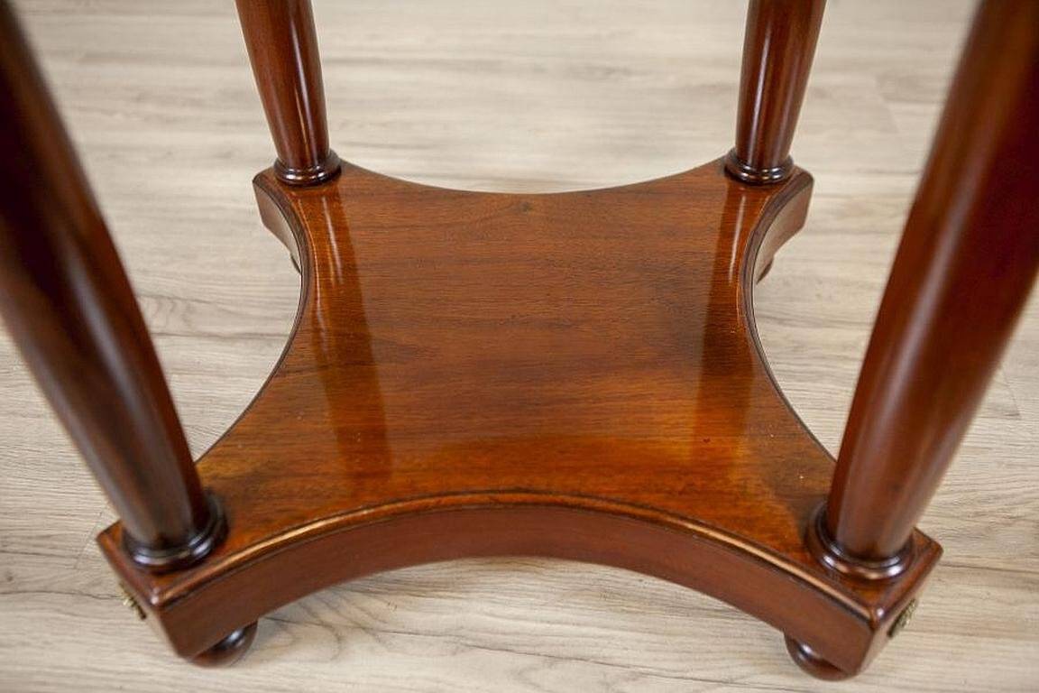 Late 19th Century Biedermeier Mahogany Oval Side Table, 1890s