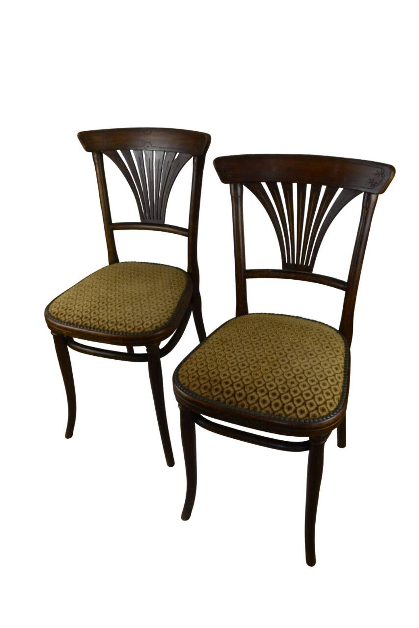 Pair of Thonet chairs with palmette Art Deco. Model 221.